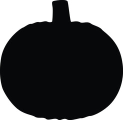 Minimalist Pumpkin Silhouette Flat Graphic for Seasonal Creations