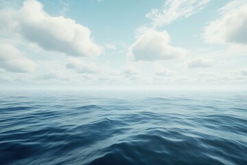 Obraz premium Tranquil conditions at sea with cloud cover