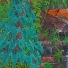 Various oil paintings, flowers, butterflies, chrysanthemums, tropical leaves, roses, peonies, parrots, beautiful scenery