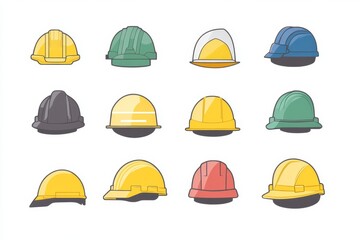 Colorful Construction Helmets