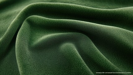 Naklejka premium Dark Green Velvet Fabric Texture Close Up