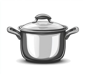Stainless Steel Pot with Lid, Kitchen Utensil