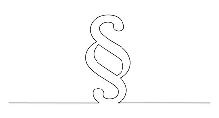 paragraph law symbol vector monoline one line line art justice