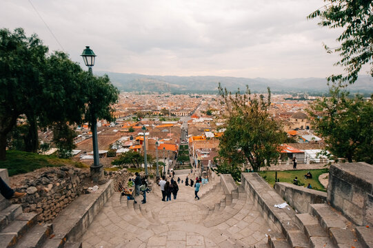 Viewpoint of Santa Apolonia in Cajamarca , Peru - november 2, 2024