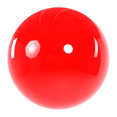 Bright red sphere isolated on transparent