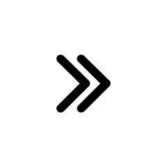 A minimalist design features two bold black arrows pointing to the right