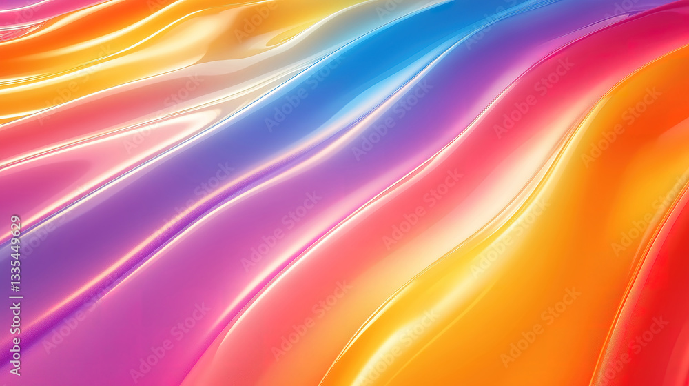 Poster colorful gradient stripes with an abstract light effect for vibrant background design