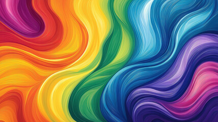 Obraz premium Vibrant abstract colorful waves flowing from hand rendering creating a captivating modern design