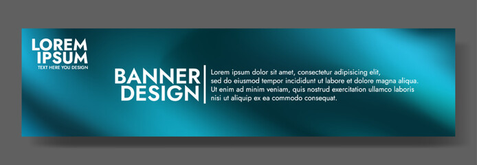 Modern banner design with a deep teal background. © aqilah