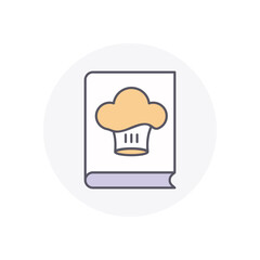 RECIPE BOOK vector icon stock illustration