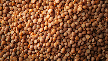 Fototapeta premium Close up Buckwheat Groats Texture, Brown Grain Food Photography