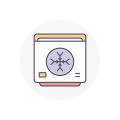 FREEZER vector icon stock illustration