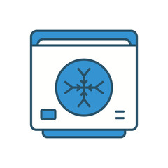 FREEZER vector icon stock illustration