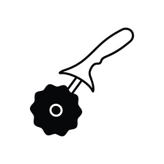 PIZZA CUTTER vector icon stock illustration