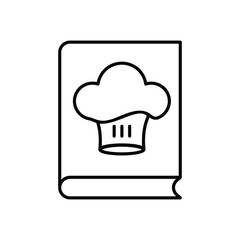 RECIPE BOOK vector icon stock illustration