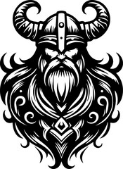 vector sketch illustration silhouette design icon logo symbol viking warrior and king ethnic traditional vintage full engraving classic 