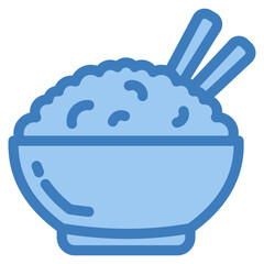 Rice Bowl Icon Element For Design