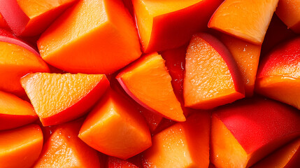 Close-up Photograph of Sliced Peaches
