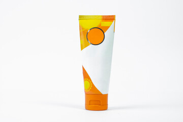 Sunblock Mockup on White Background for Product Display