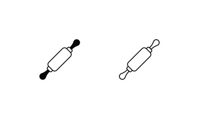 ROLLING PIN icons set vector stock illustration