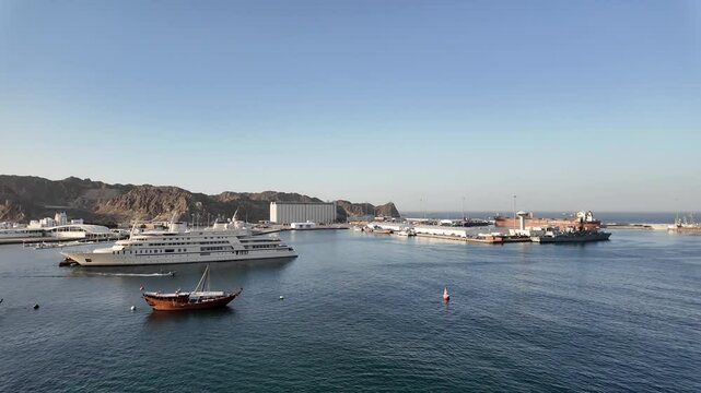 Nice view taken from Mutrah Fort in Muscat Oman
