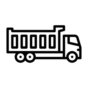 recommend clip art: Dump Truck outline icon. dump truck line illustration