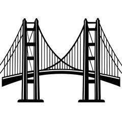 Golden Gate Bridge in San Francisco with water and sky in the background