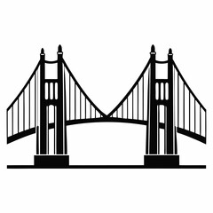 Obraz premium Golden Gate Bridge in San Francisco with water and sky in the background