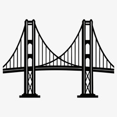 Obraz premium Golden Gate Bridge in San Francisco with water and sky in the background