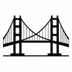 Obraz premium Golden Gate Bridge in San Francisco with water and sky in the background