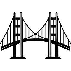 Obraz premium Golden Gate Bridge in San Francisco with water and sky in the background