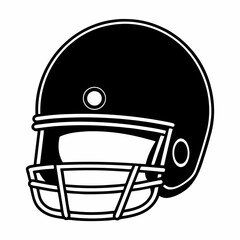 Fototapeta premium Red American football helmet vector illustration showing protective sports equipment