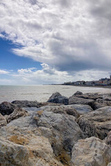 Seacoast after thunderstorm in Torremolinos, Spain
