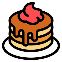Pancakes Icon Element For Design