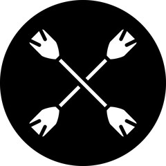 Kayak Paddle Icon Style