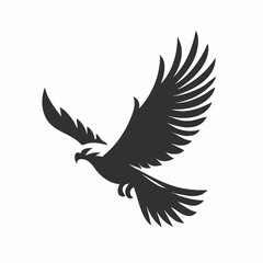 Obraz premium Majestic Soaring Eagle Silhouette Bird of Prey in Flight