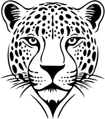 jaguar logo silhouette on white background
