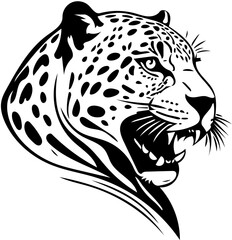 jaguar logo silhouette on white background © Syahrul