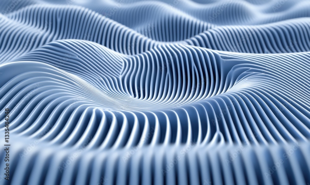 Poster abstract blue wave pattern background for design or presentation
