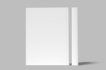 Blank softcover book mockups. Vector illustration isolated on white background. It can be used for promo, catalogs, brochures, magazines, design book 3d mockup