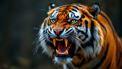 Obraz premium angry tiger animal
