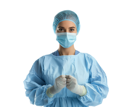 Medical Professional in Protective Gear Ready for Healthcare Challenges