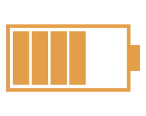 set of battery icons on white background.