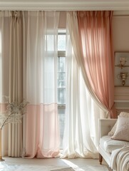 curtain decoration wallpaper with modern and classic concept with home room background Generate AI