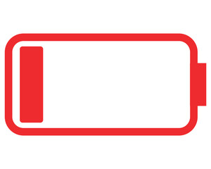 set of battery icons on white background.