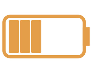 set of battery icons on white background.