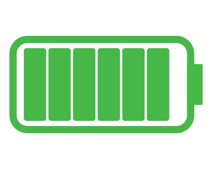 set of battery icons on white background.