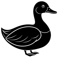 Labrador Duck silhouette vector illustration 