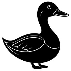 Labrador Duck silhouette vector illustration 