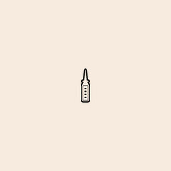 Ampoule icon flat vector design. 